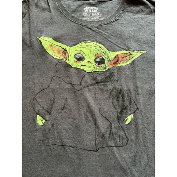 Star Wars The Mandalorian Baby Yoda Men's T Shirt Grey 3X - Picture 3 of 9